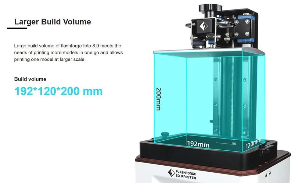 FLASHFORGE Foto 8.9 4K Mono LCD Resin 3D Printer, Parallel UV